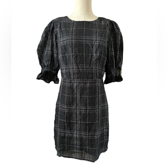 NWT Endless Rose Check Linen Dress - Picture 2 of 10